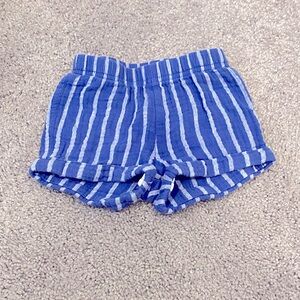 Cat & Jack Blue and White Striped Baby Shorts 12m